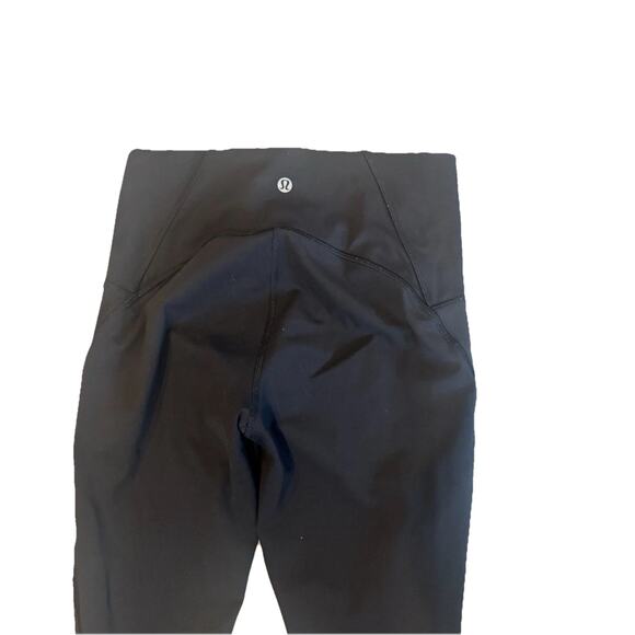 Lululemon Black Mesh Panel 7/8 Leggings Womens Size 6 - Picture 2 of 8
